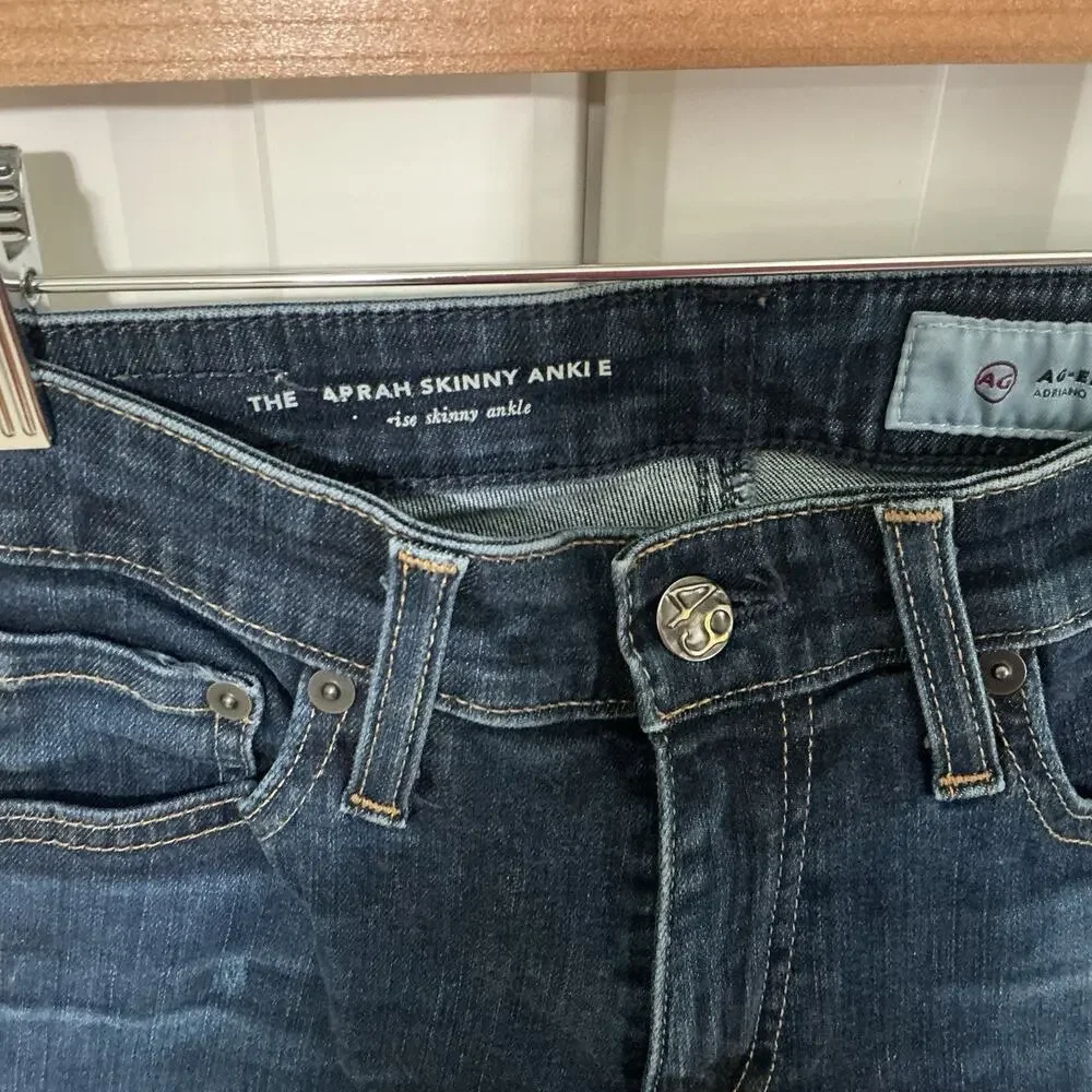 AG Adriano Goldschmied Blue Jeans‎ Womens 25R The Farrah Skinny Ankle High Rise